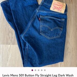 Levi's Men's Straight Leg Jeans - Deep Blue